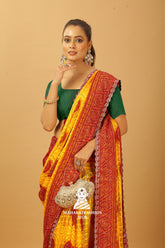 Maharaj Fashion Hub Heavy Georgette Saree in Wine with Zari Embroidery β Wedding Wear